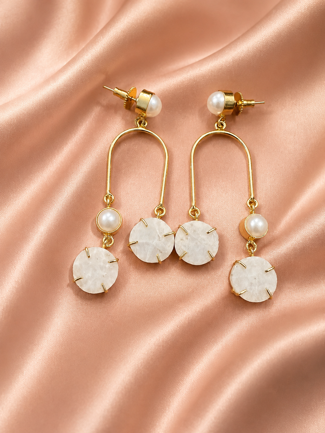Shweta Pearl Arch Drops — earring with everyday styling