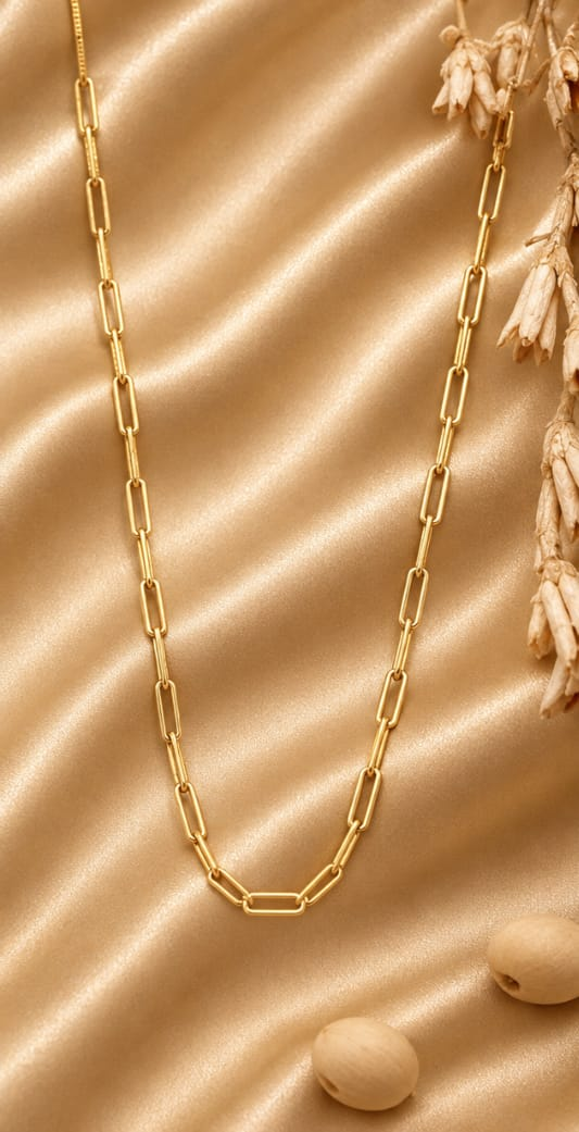 Sia Paperclip Chain Necklace — necklace with contemporary styling
