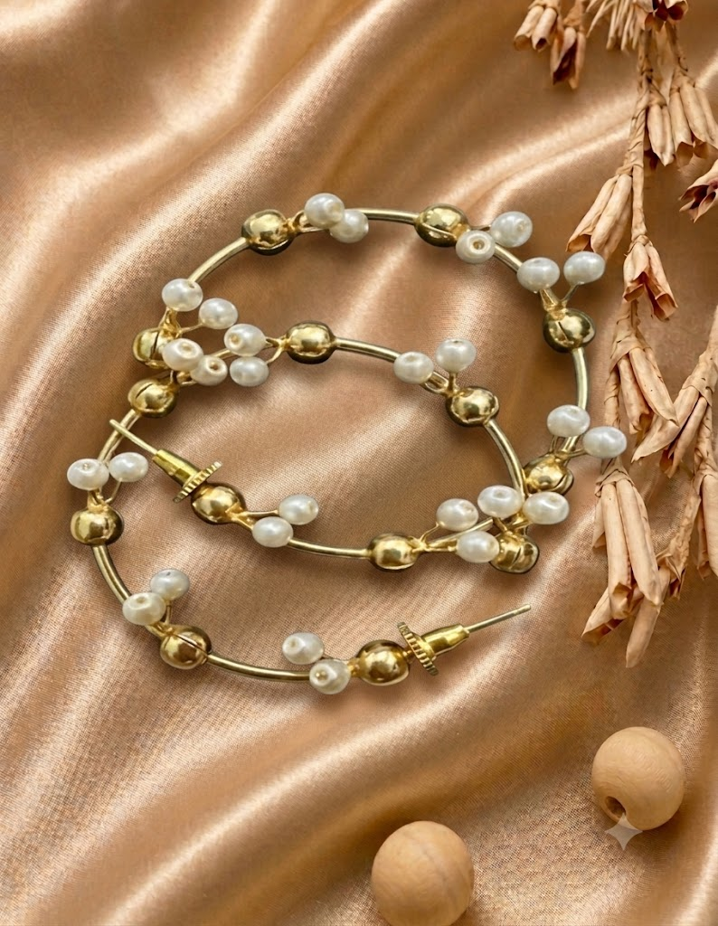 Mira Pearl Sphere Hoops — earring with everyday styling