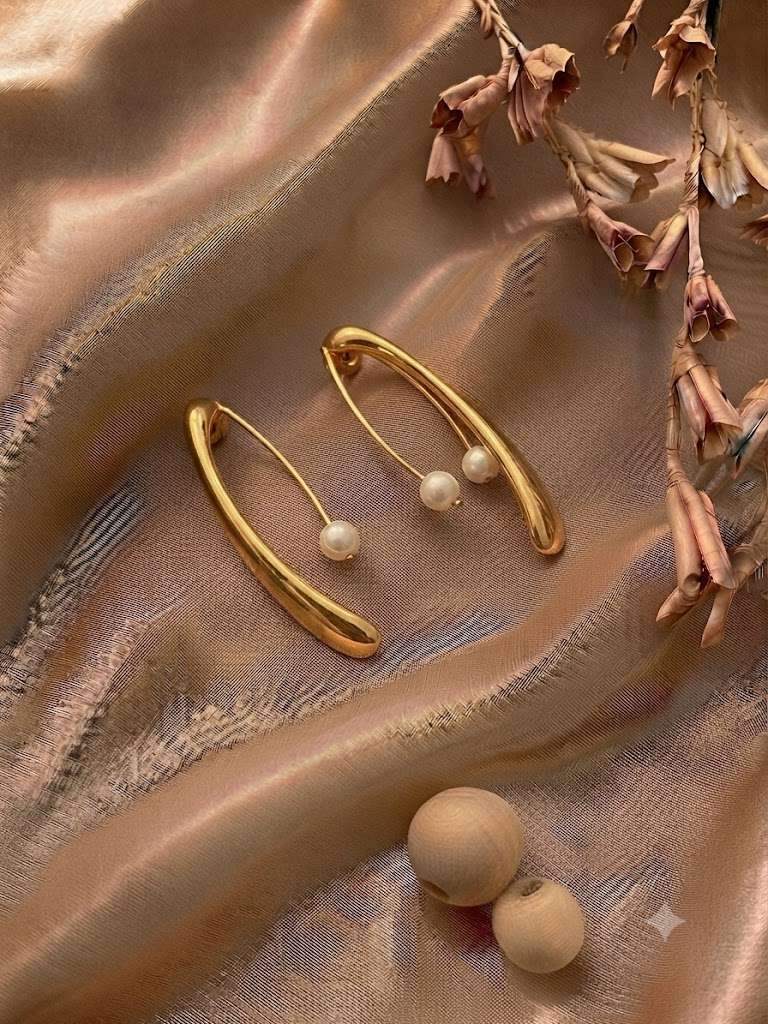 Ila Arc Thread Pearl Drops — earring with minimal styling