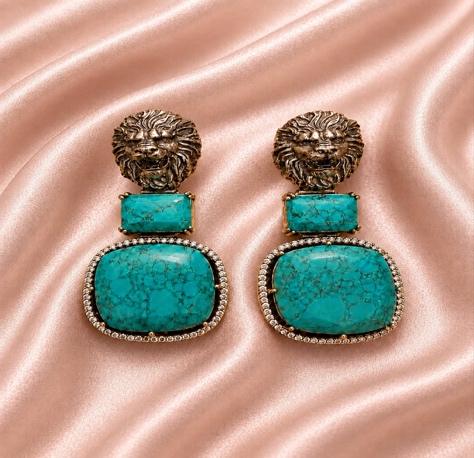 Firoza Sculpted Drop Earrings — earring with statement styling
