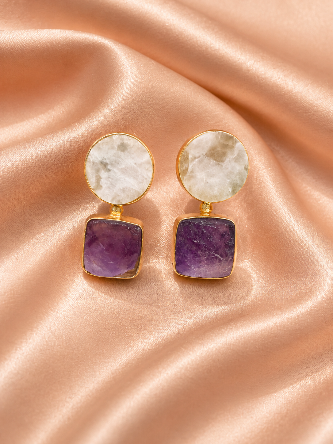 Ruhani Two-Tone Drops — earring with everyday styling