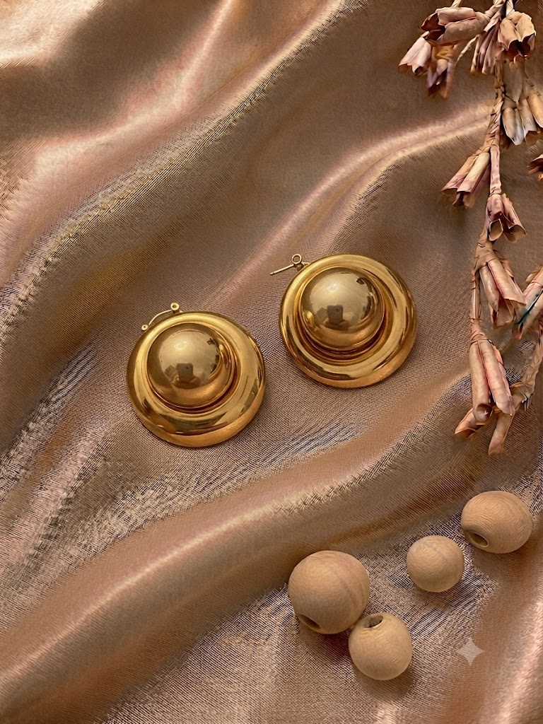 Ruhi Convex Dome Studs — earring with minimal styling