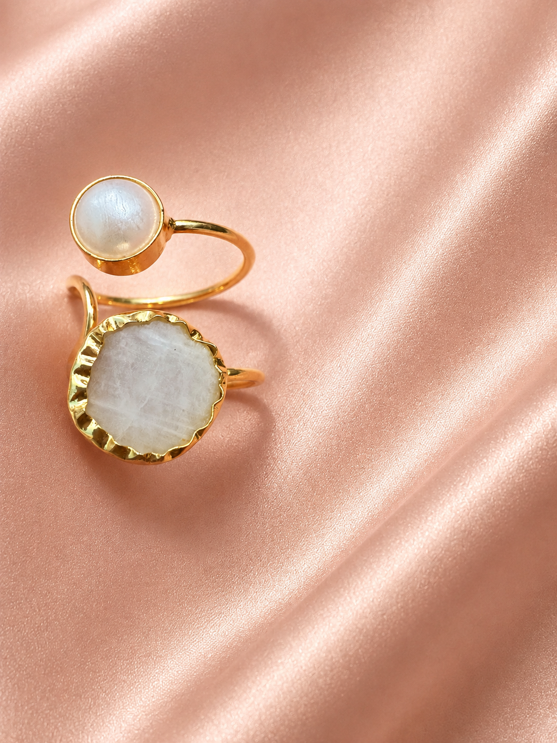 Chandra Pearl Duo Ring — ring with minimal styling