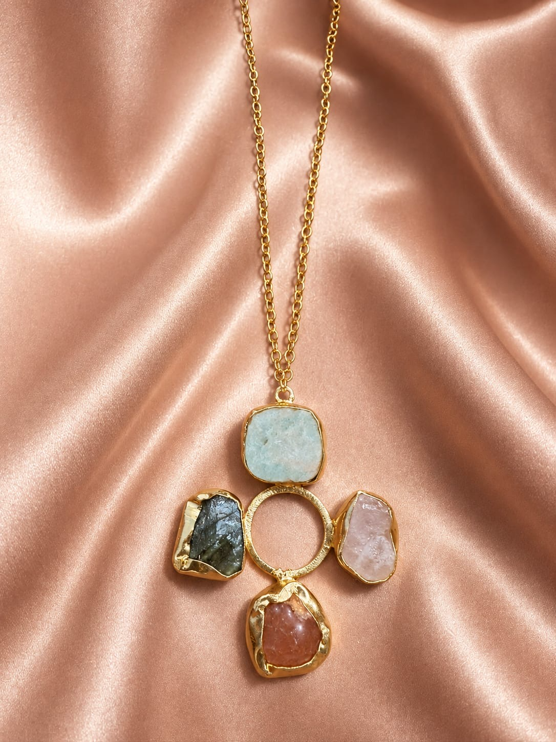 Vanya Botanical Stone Necklace — necklace with statement styling