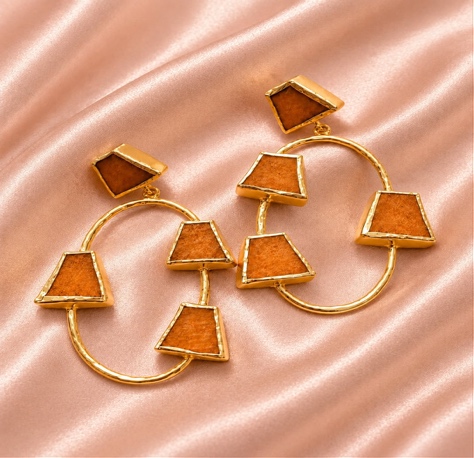 Kesariya Mosaic Hoops — earring with contemporary styling
